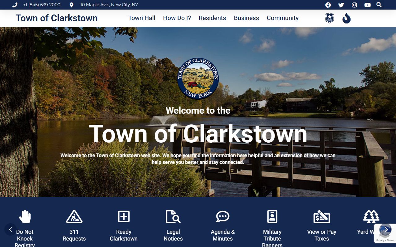 Clarkstown Town Clerk services page