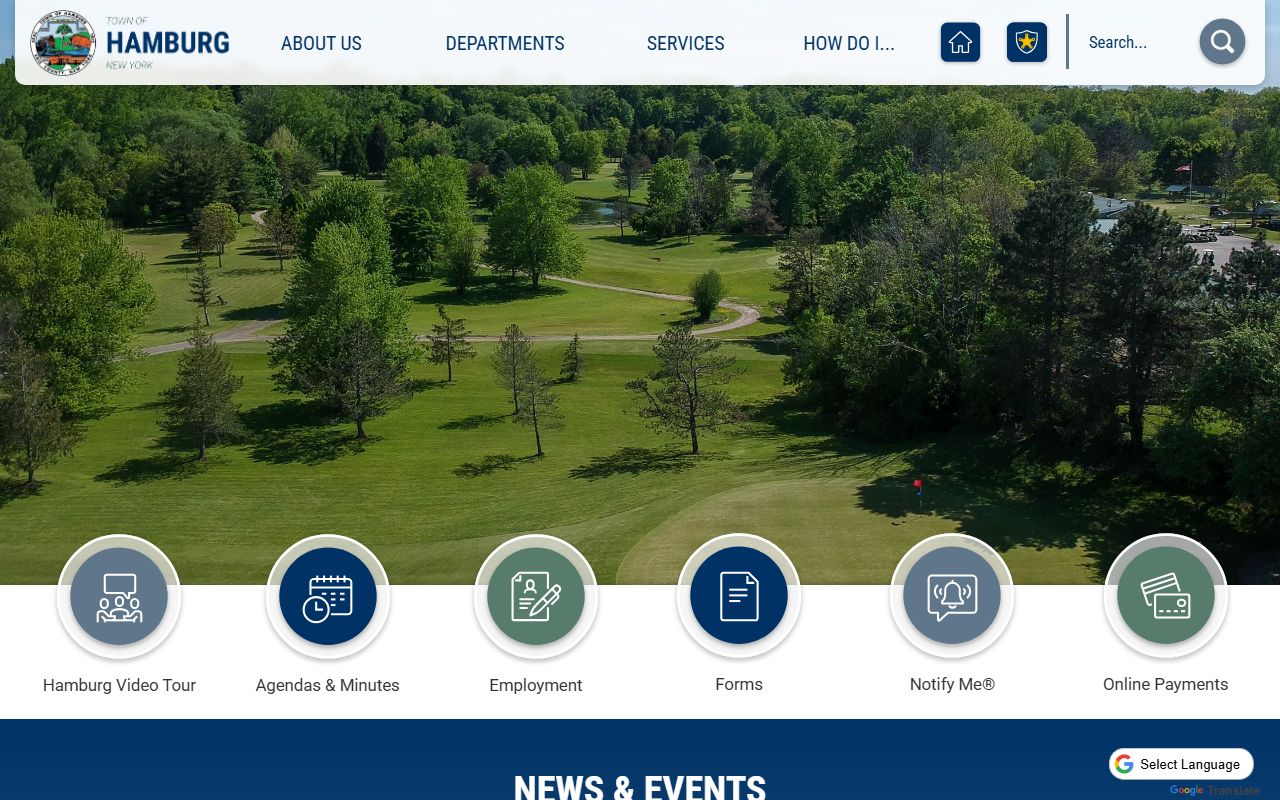 Hamburg Town Clerk services page