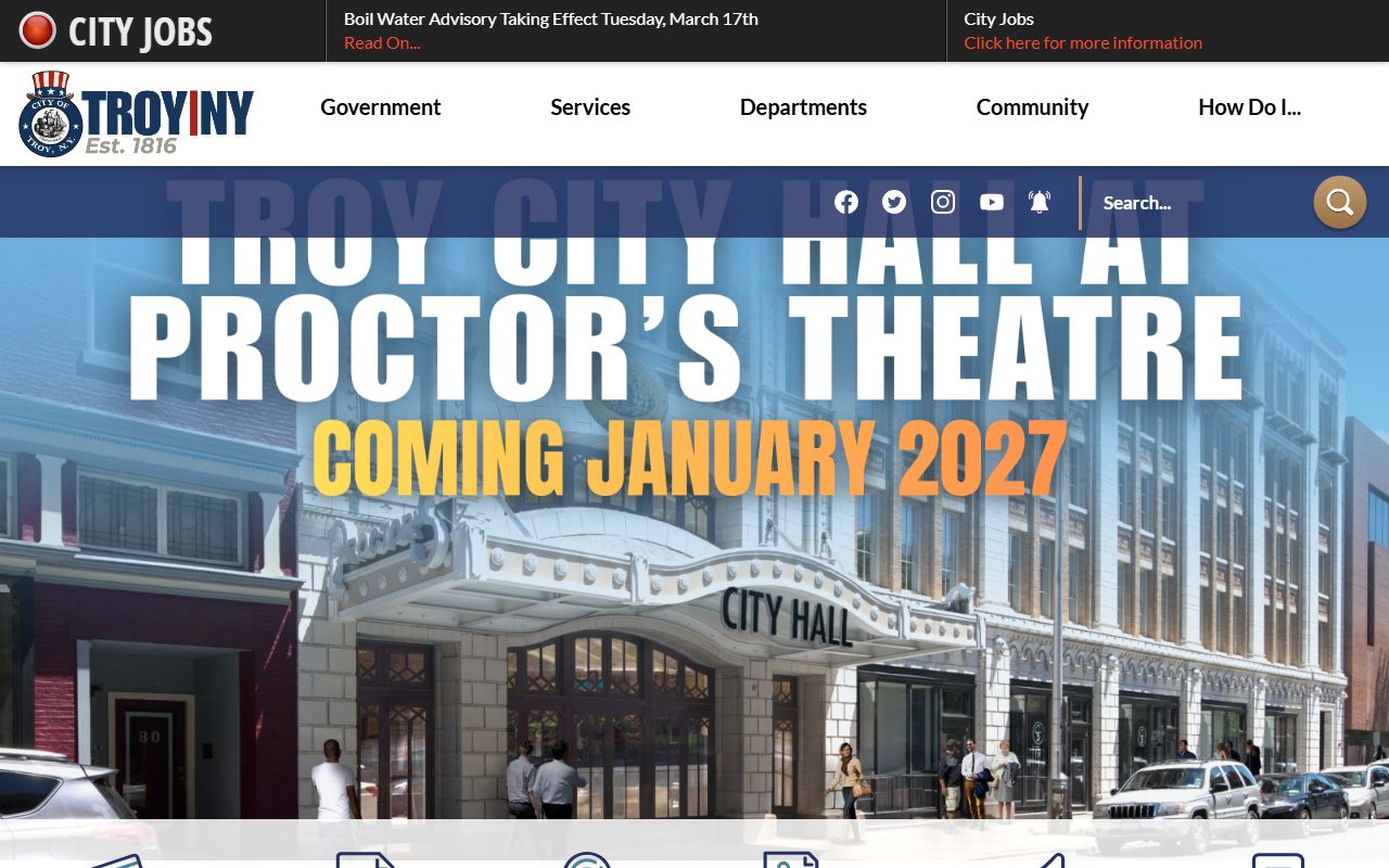 Troy City Clerk services page