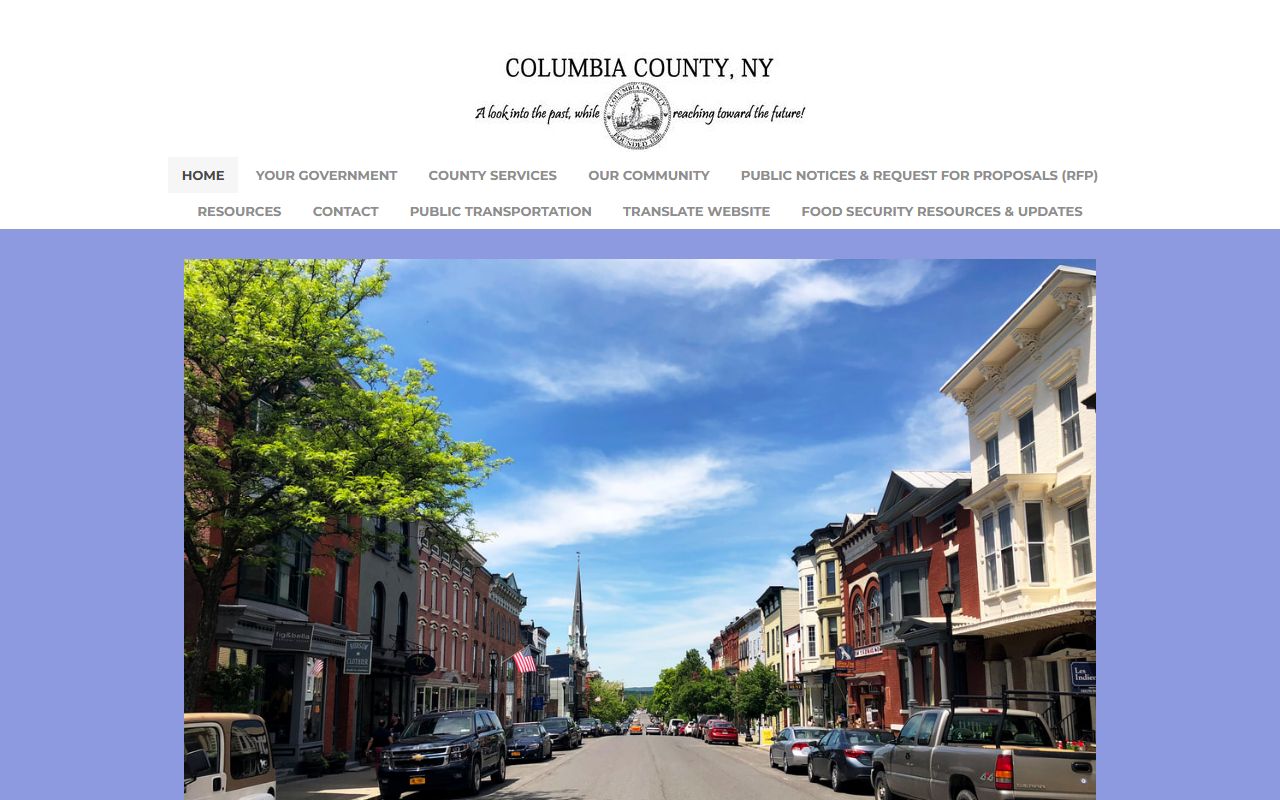 Columbia County Clerk online services page