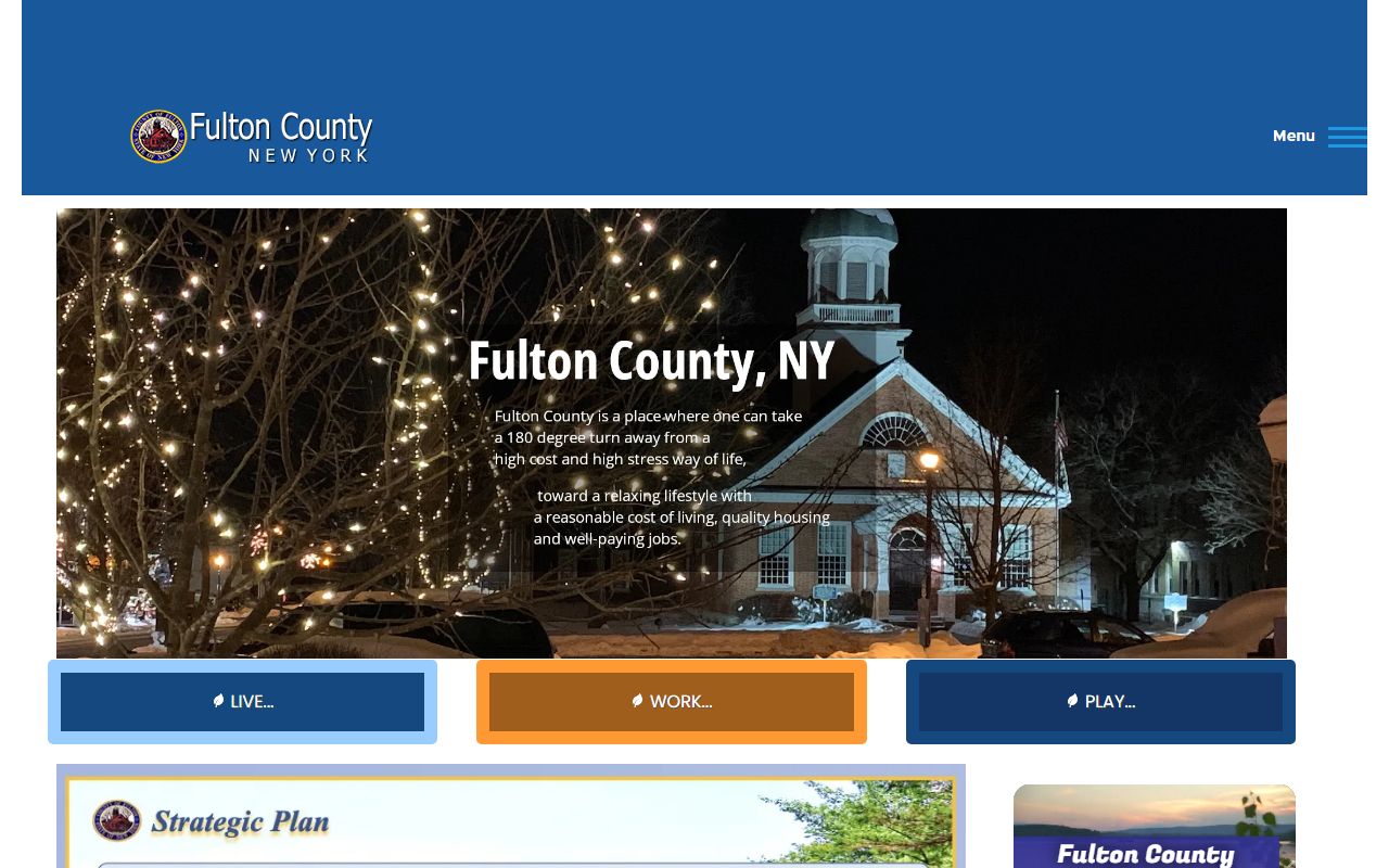Fulton County government website showing county clerk services