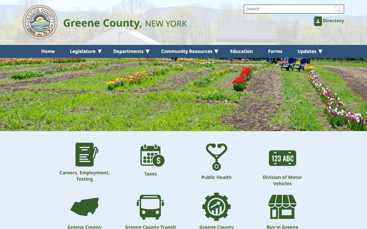Greene County Clerk official website with recording services information